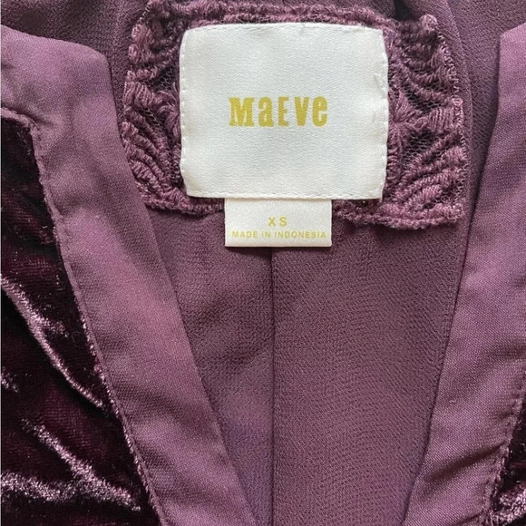 Maeve Anthropologie Purple Ingrid Boho Tunic Dress XS - Picture 7 of 9